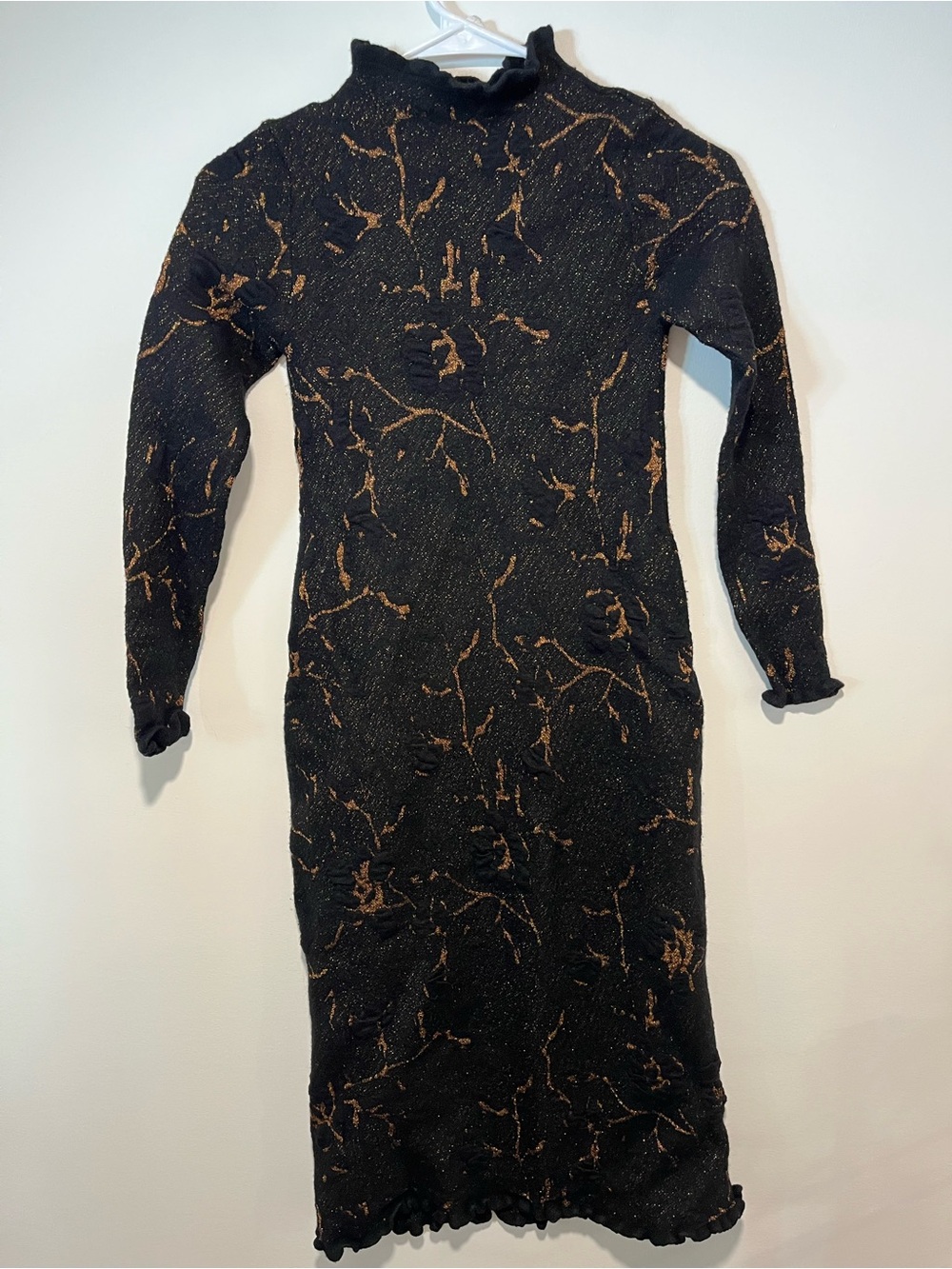 Marie Oliver Black Maxi Dress with Brown Marbled Print - Picture 13 of 13